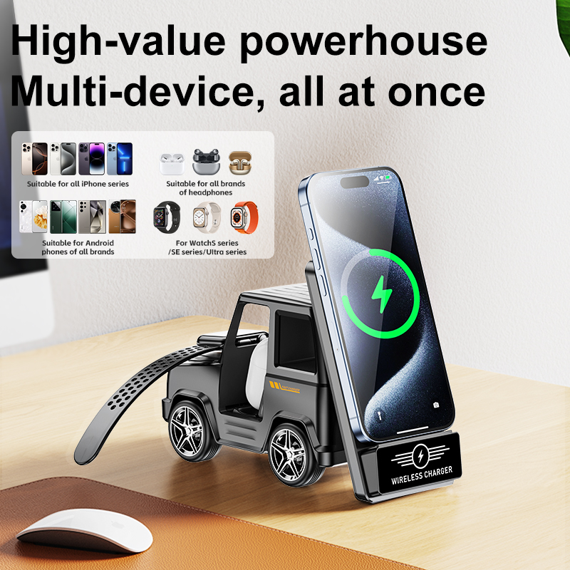 Watch Watch Xs - มัลติฟังก์ชั่นไร้สาย Charger 3-in-1 สําหรับ iPhone16-11 Pro