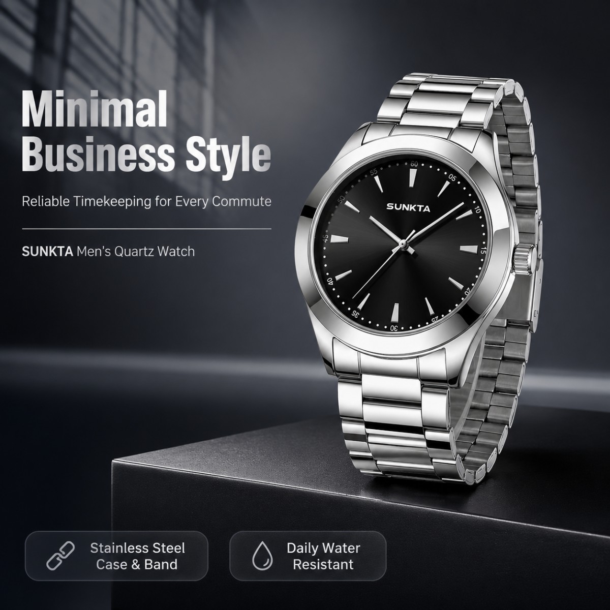Smartwatch Watches Gift For Men - SUNKTA ใหม่นาฬิกาทหารผู้ชายหรูหรากันน้ำส่องสว่างควอตซ์นาฬิกาข้อมือธุรกิจนาฬิกาผู้ชายเรโลจ ฮอมส์ของขวัญผู้ชาย + กล่อง