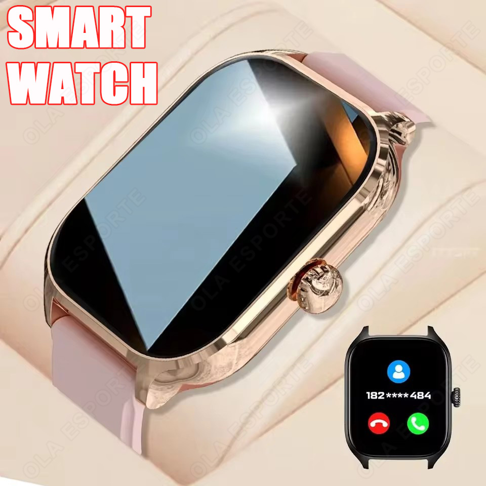 Smartwatch Square Watches For Men - สมาร์ทวอทช์สำหรับ Android และ IOS หน้าจอ HD