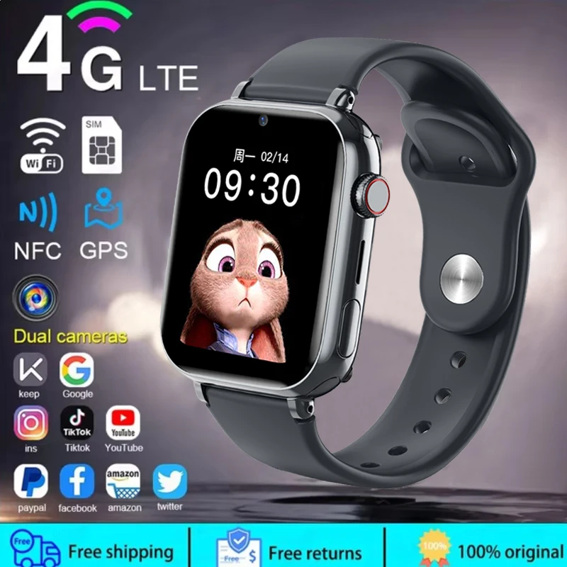 Smartwatch Watches For Kid Boy - 2025 สมาร์ทนาฬิกาเด็กตําแหน่ง LBS SOS โทรศัพท์ซิมการ์ดกล้องนาฬิกาปลุกเด็กนาฬิกาอิเล็กทรอนิกส์ของขวัญเด็กผู้หญิง