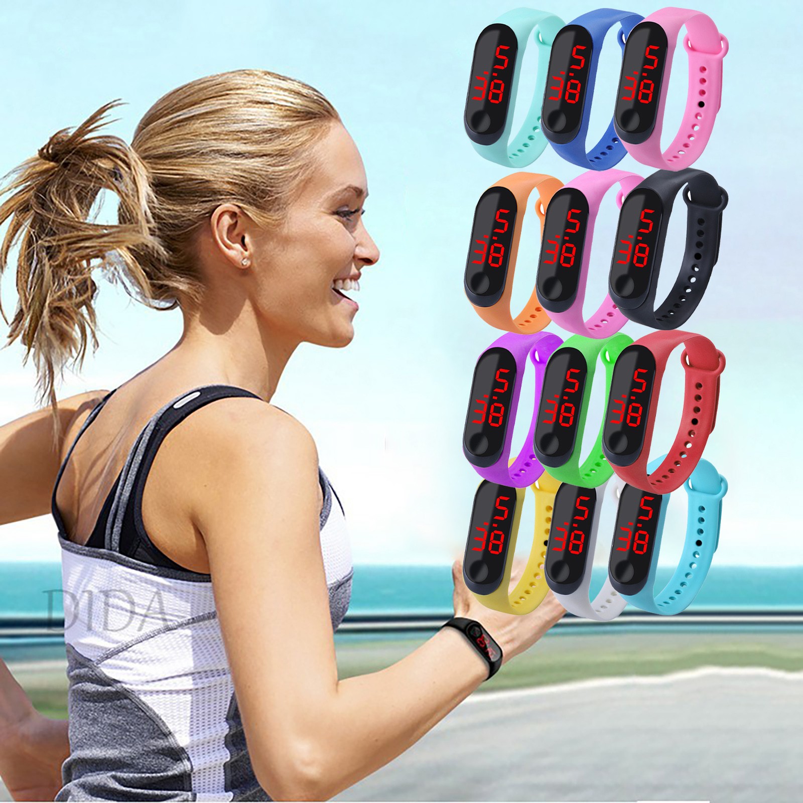 Smartwatch Watches For Kids - กีฬากลางแจ้งสร้อยข้อมือนาฬิกาอิเล็กทรอนิกส์กีฬานาฬิกา Casual Bracele นาฬิกานาฬิกาข้อมือ часынаруSmartwatch สําหรับเด็ก