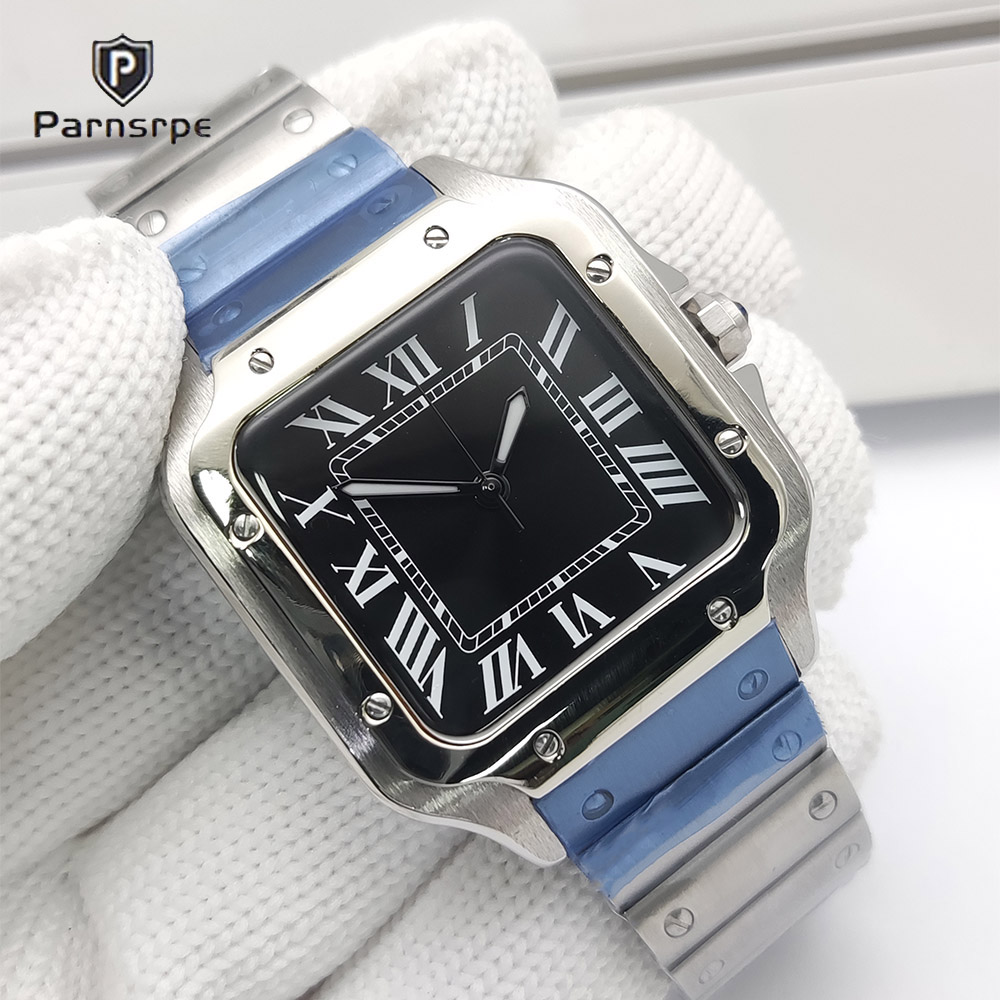 Cartier Watch Tank - นาฬิกาผู้ชาย ตัวเรือนทรงเหลี่ยม รุ่นใหม่ NH35 นาฬิกาอัตโนมัติ นาฬิกาสปอร์ต