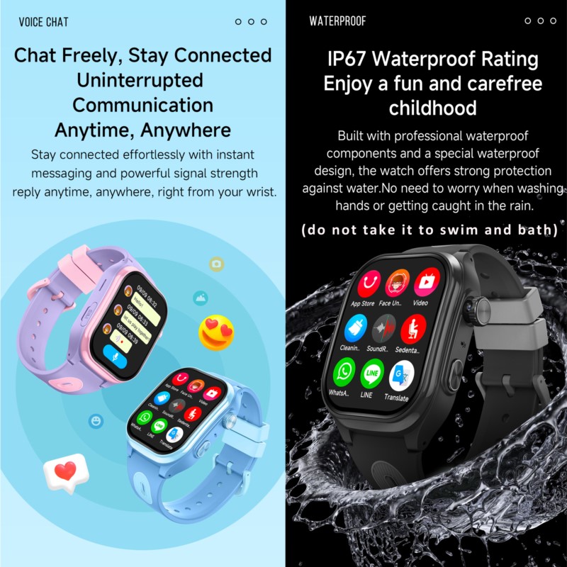 สมาร์ทวอทช์เด็ก 4G พร้อมหน้าจอ - Smartwatch Watches For Kids บทวิจารณ์และราคา