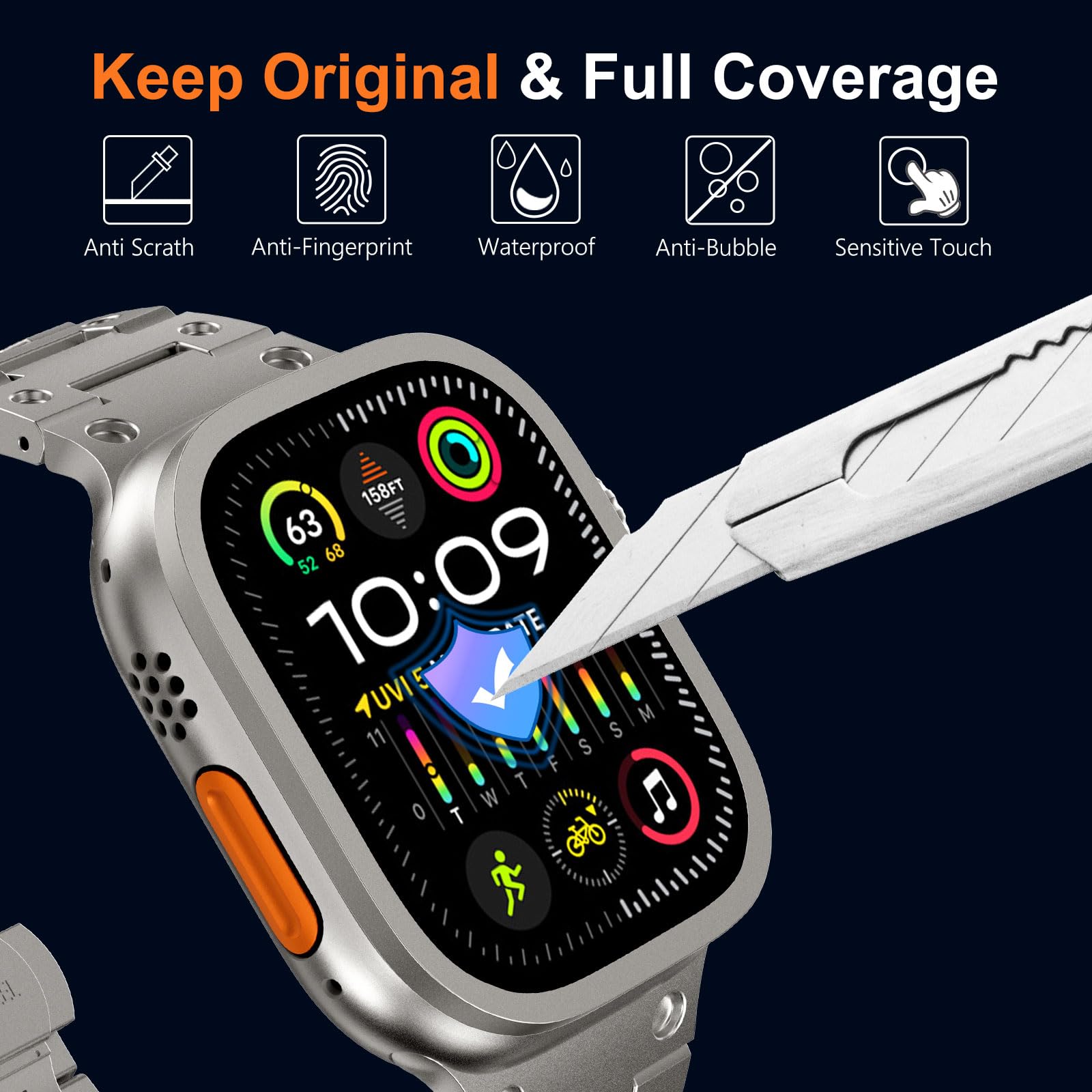 กระจกนิรภัยสําหรับ Apple Watch - Smartwatch Watches Gift For Men บทวิจารณ์และราคา