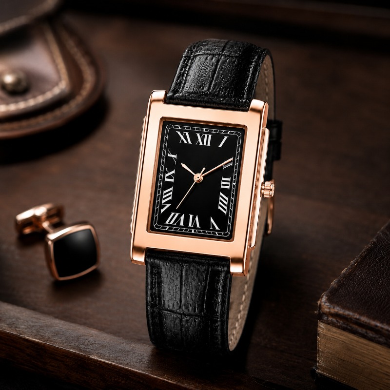 นาฬิกาข้อมือผู้ชายสไตล์คลาสสิก - Smartwatch Square Watches For Men บทวิจารณ์และราคา