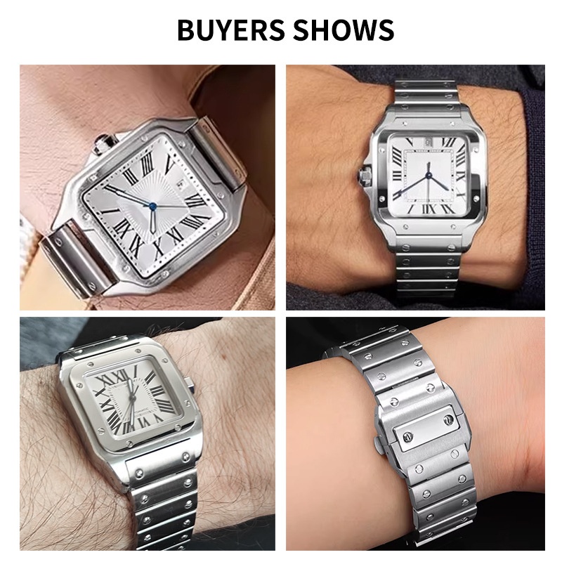 สายนาฬิกาสแตนเลสคุณภาพสูงขนาด  - Cartier Watch Tank บทวิจารณ์และราคา