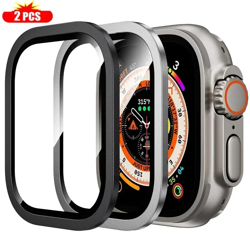 2PCS กระจกนิรภัยสําหรับ Apple  - Smartwatch Watches Gift For Men บทวิจารณ์และราคา