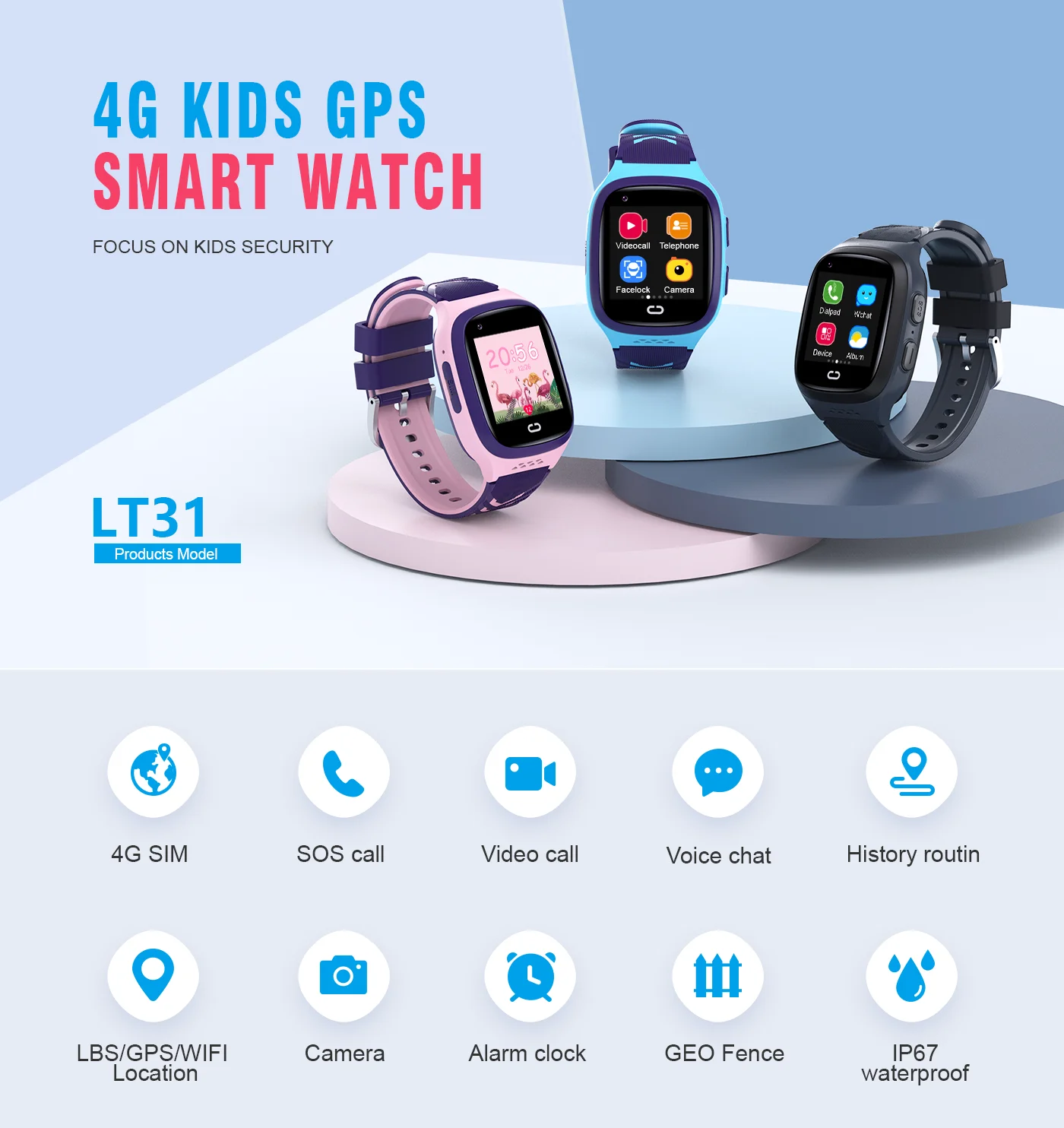 นาฬิกาสมาร์ทวอทช์เด็ก 4G พร้อม - Smartwatch Watches For Kids บทวิจารณ์และราคา