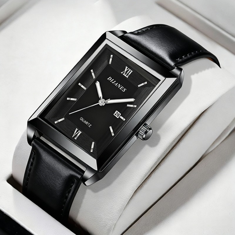 นาฬิกาข้อมือหนังลำลองสำหรับผู้ - Smartwatch Casual Watches For Men บทวิจารณ์และราคา