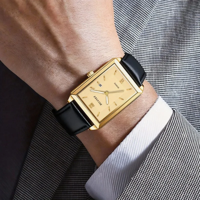 นาฬิกาข้อมือหนังผู้ชายสไตล์ลำล - Smartwatch Casual Watches For Men บทวิจารณ์และราคา