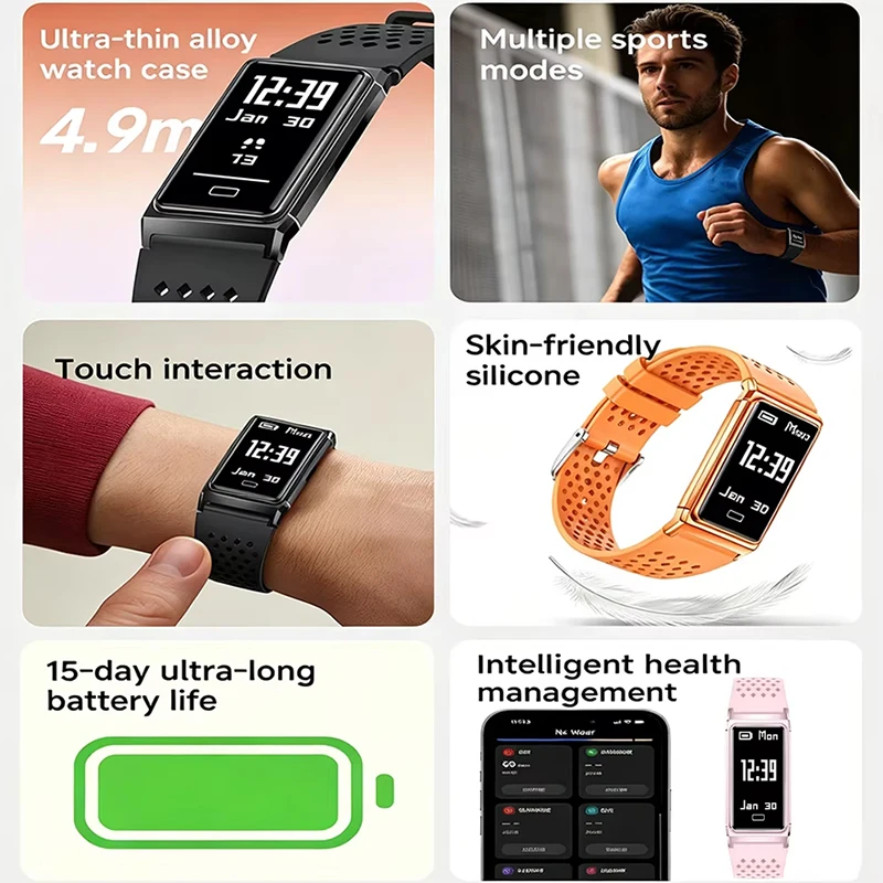 LIGE สมาร์ทบราซเล็ทรุ่นใหม่ ดี - Smartwatch Slim Watches For Men บทวิจารณ์และราคา