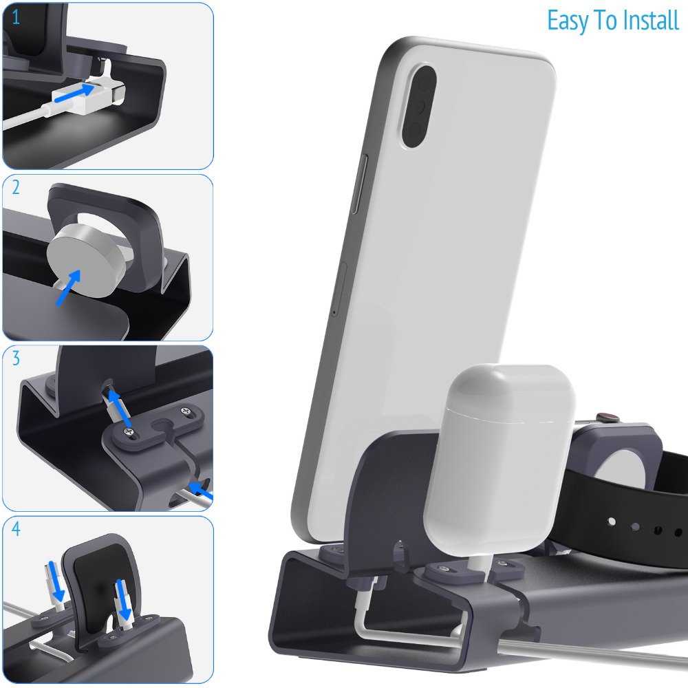 แท่นชาร์จขาตั้งสําหรับ AirPods - Watch Watch Xs บทวิจารณ์และราคา