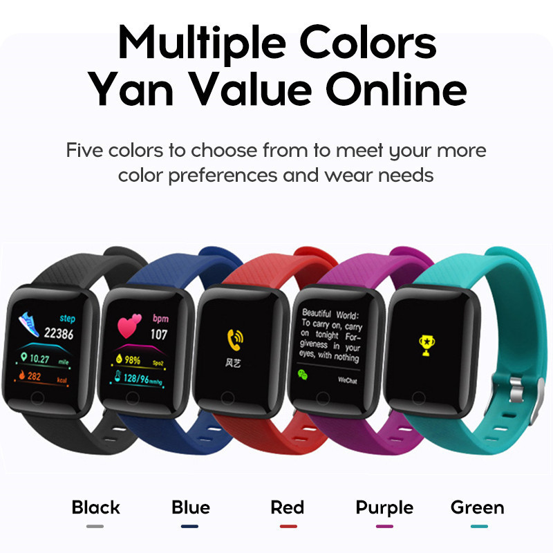 116plus สมาร์ทวอท์ชผู้ชายและผู - Smartwatch Square Watches For Men บทวิจารณ์และราคา