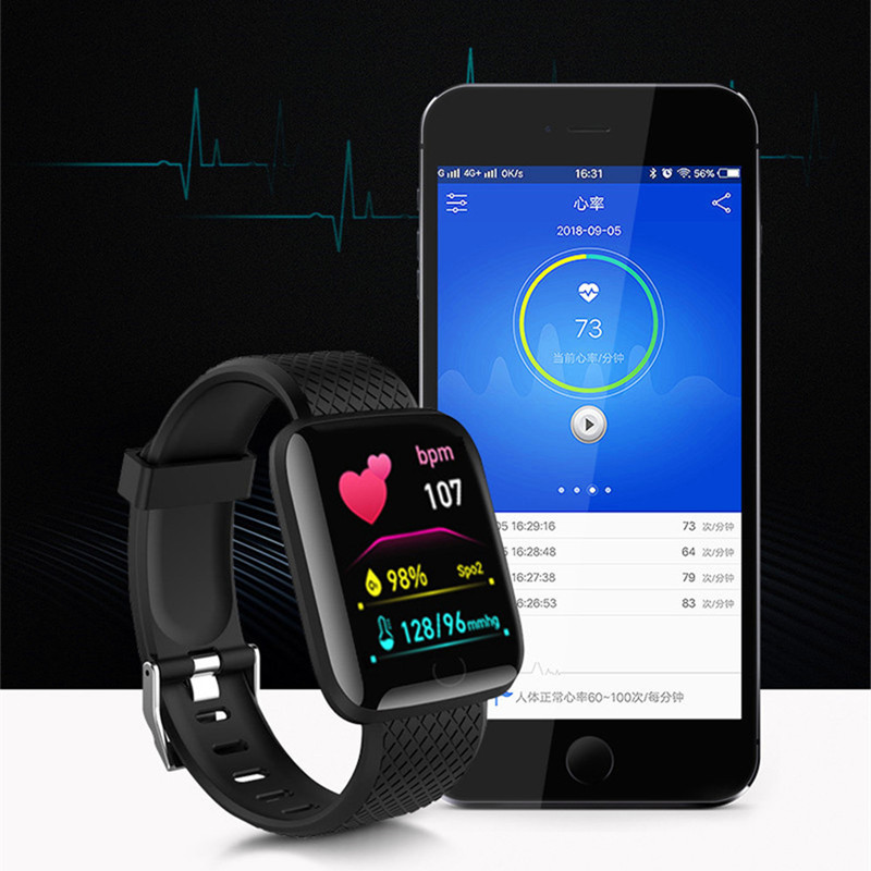 116plus สมาร์ทวอท์ชผู้ชายและผู - Smartwatch Square Watches For Men บทวิจารณ์และราคา